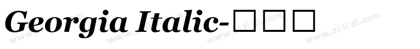 Georgia Italic字体转换